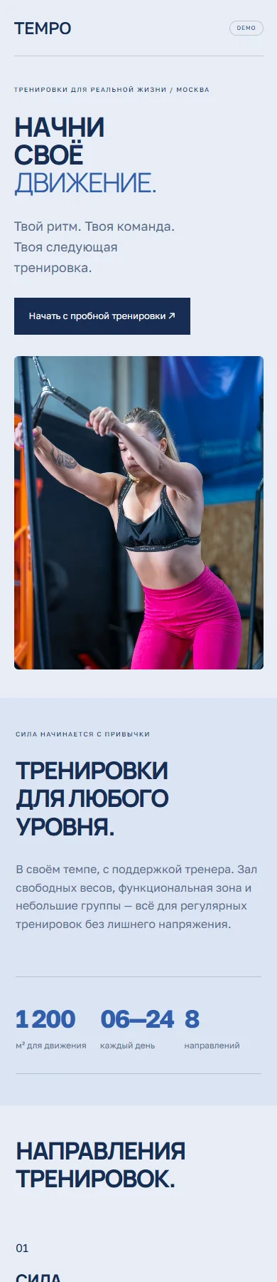 Реальное превью сайта TEMPO