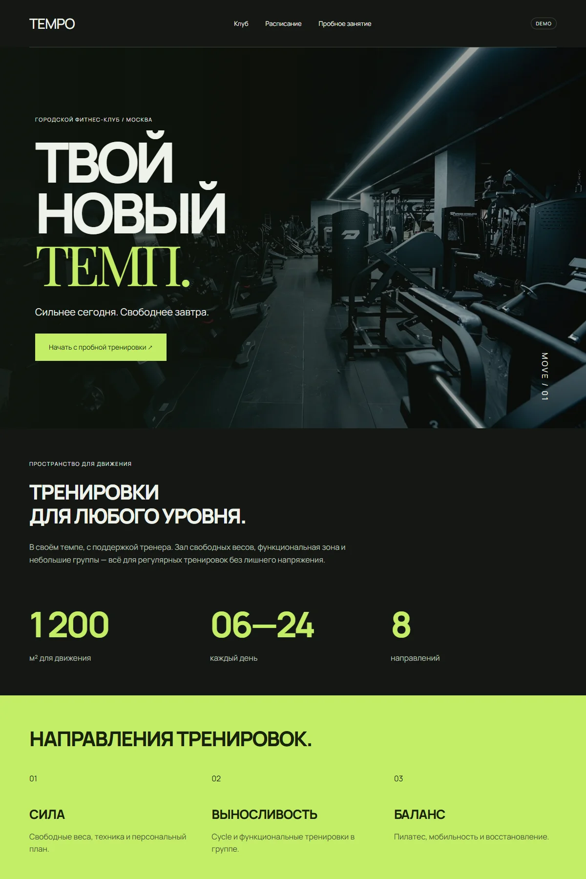 Реальное превью сайта TEMPO